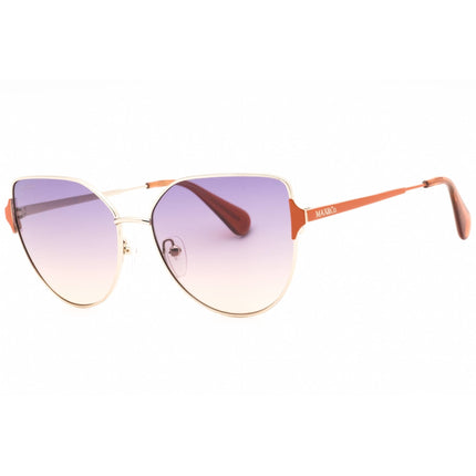 Max & Co. Women's Sunglasses - Gold Metal Cat Eye Shape Full Rim Frame | MO0082 32Z ,