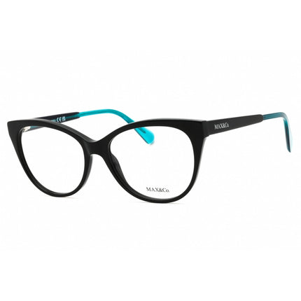 Max & Co. Women's Eyeglasses - Shiny Black Acetate Cat Eye Full Rim Frame | MO5003 001 ,