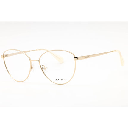 Max & Co. Women's Eyeglasses - Pale Gold Metal Cat Eye Full Rim Frame | MO5006 032 ,