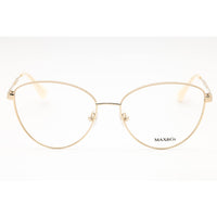 Max & Co. Women's Eyeglasses - Pale Gold Metal Cat Eye Full Rim Frame | MO5006 032 ,