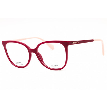 Max & Co. Women's Eyeglasses - Shiny Bordeaux Square Shape Full Rim Frame | MO5022 069 ,