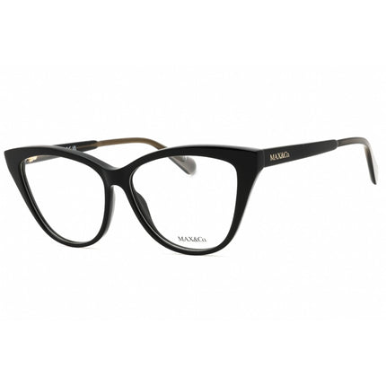 Max & Co. Women's Eyeglasses - Shiny Black Acetate Cat Eye Full Rim Frame | MO5030 001 ,