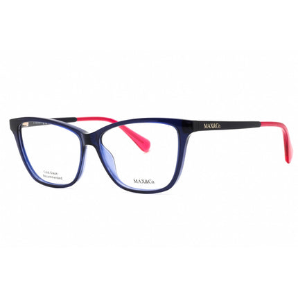 Max & Co. Women's Eyeglasses - Shiny Blue Cat Eye Shape Full Rim Frame | MO5038 090 ,