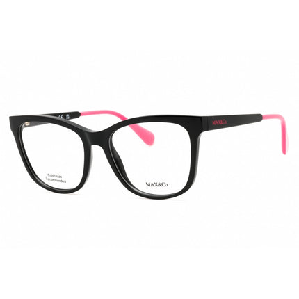 Max & Co. Women's Eyeglasses - Shiny Black Cat Eye Shape Full Rim Frame | MO5040 001 ,