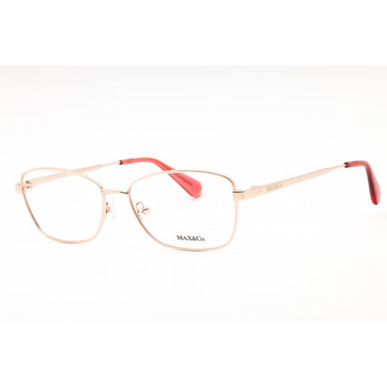 Max & Co. Women's Eyeglasses - Shiny Rose Gold Metal Cat Eye Full Rim | MO5056 028 ,
