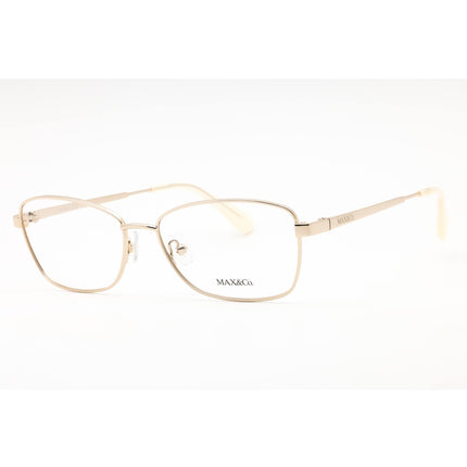 Max & Co. Women's Eyeglasses - Pale Gold Metal Cat Eye Full Rim Frame | MO5056 032 ,