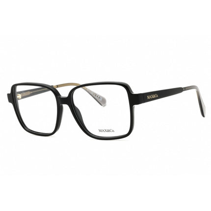 Max & Co. Women's Eyeglasses - Shiny Black Acetate Square Full Rim Frame | MO5060 001 ,