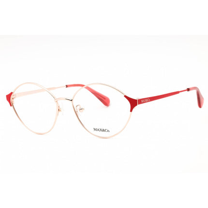 Max & Co. Women's Eyeglasses - Shiny Rose Gold Metal Oval Full Rim Frame | MO5119 028 ,