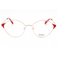 Max & Co. Women's Eyeglasses - Shiny Rose Gold Metal Oval Full Rim Frame | MO5119 028 ,