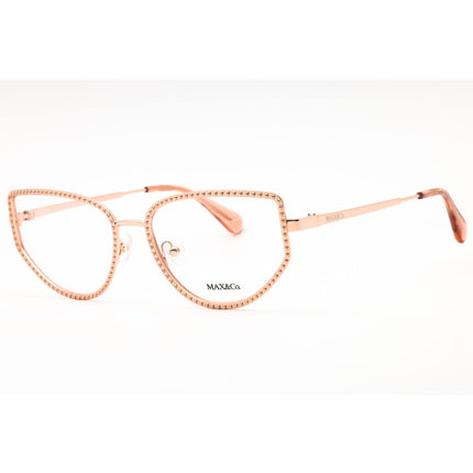Max & Co. Women's Eyeglasses - Pink Gold Metal Cat Eye Full Rim Frame | MO5122 033 ,
