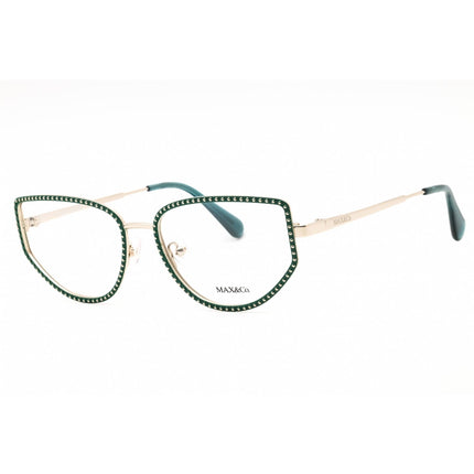 Max & Co. Women's Eyeglasses - Shiny Dark Green Metal Cat Eye Full Rim | MO5122 096 ,