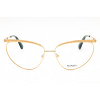 Max & Co. Women's Eyeglasses - Shiny Deep Gold Metal Cat Eye Full Rim | MO5136 030 ,