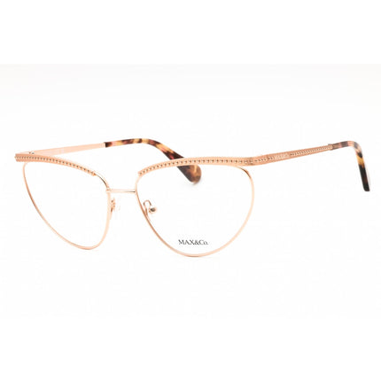 Max & Co. Women's Eyeglasses - Pink Gold Metal Cat Eye Full Rim Frame | MO5136 033 ,