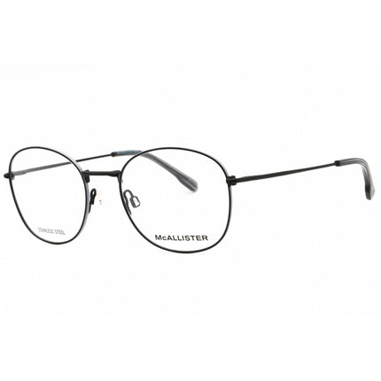 McAllister Unisex Eyeglasses - Black Metal Oval Frame Clear Demo Lens | MC4500 001 ,