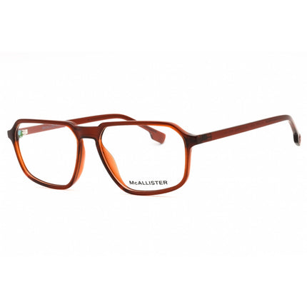 McAllister Unisex Eyeglasses - Rust Crystal Rectangular Full Rim Frame | MC4517 220 ,