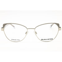 McAllister Women's Eyeglasses - Silver Metal Cat Eye Shape Full Rim Frame | MC4520 040 ,