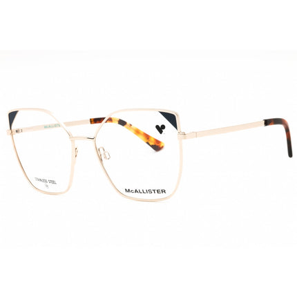 McAllister Women's Eyeglasses - Gold Metal Cat Eye Shape Full Rim Frame | MC4524 710 ,