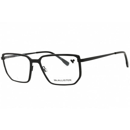 McAllister Men's Eyeglasses - Black Metal Rectangular Full Rim Frame | MC4531 001 ,