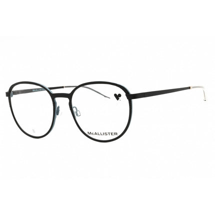 McAllister Unisex Eyeglasses - Black Metal Round Frame Clear Demo Lens | MC4532 001 ,