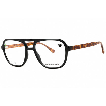 McAllister Unisex Eyeglasses - Black Navigator Frame Clear Demo Lens | MC4534 001 ,