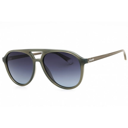 Polaroid Core Unisex Sunglasses - Green Plastic Aviator Frame | PLD 4162/S 01ED WJ ,