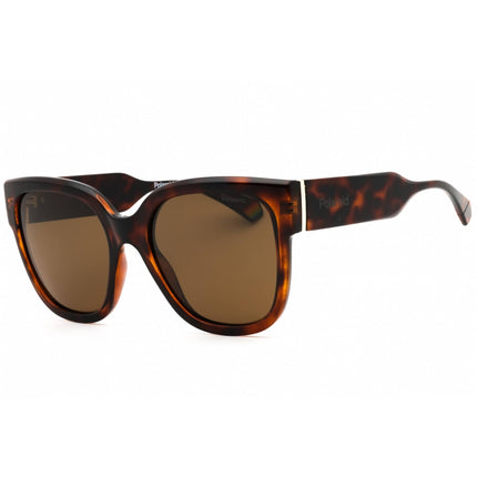 Polaroid Core Women's Sunglasses - Havana Plastic Square Frame | PLD 6167/S 0086 SP ,