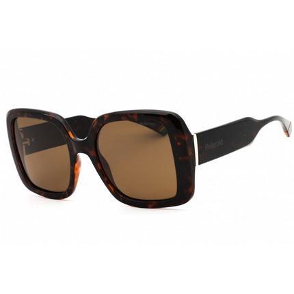 Polaroid Core Women's Sunglasses - Havana Plastic Oversized Frame | PLD 6168/S 0086 SP ,