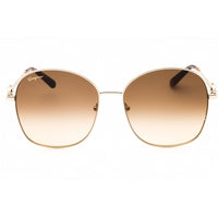Salvatore Ferragamo Women's Sunglasses - Gold Metal Oversized Full Rim | SF297S 704 ,