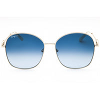 Salvatore Ferragamo Women's Sunglasses - Gold Metal Oversized Full Rim | SF297S 743 ,