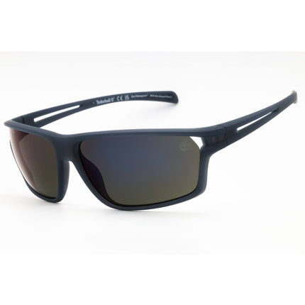 Timberland Men's Sunglasses - Matte Blue Sport Wraparound Shape Frame | TB9307 91D ,