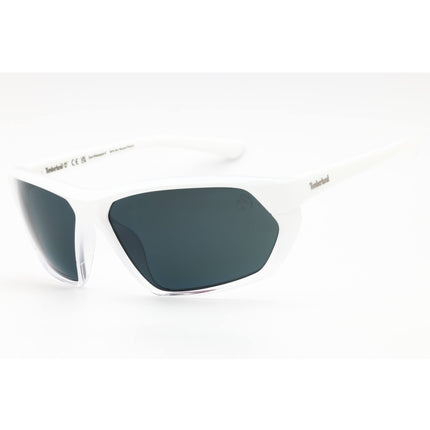 Timberland Men's Sunglasses - White Sport Wraparound Shape Full Rim Frame | TB9310 21D ,