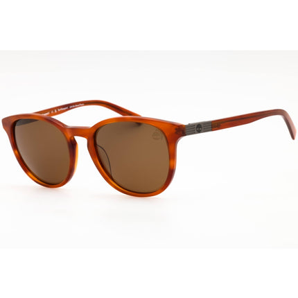 Timberland Men's Sunglasses - Light Brown/Other Acetate Round Full Rim | TB9319 47H ,