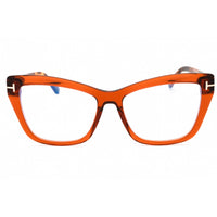 Tom Ford Women's Eyeglasses - Shiny Dark Brown Acetate Cat Eye Frame | FT5826-B 048 ,