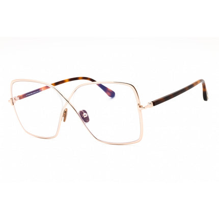 Tom Ford Women's Eyeglasses - Shiny Rose Gold Metal Oversized Frame | FT5841-B 028 ,