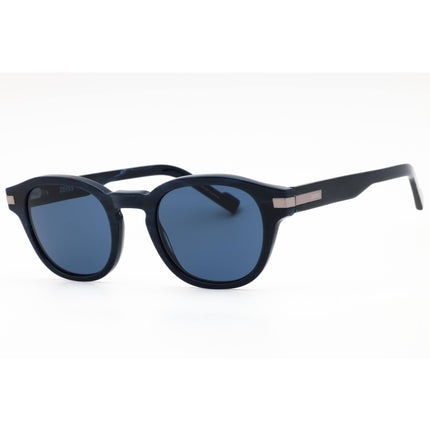 Zeiss Men's Sunglasses - Blue Horn Acetate Oval Shape Full Rim Frame | ZS23536S 462 ,
