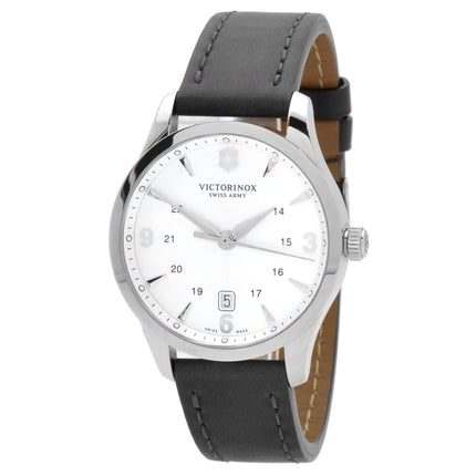 Victorinox Swiss Army Men's Watch - Alliance Silver Tone Dial Black Strap | 249034 ,