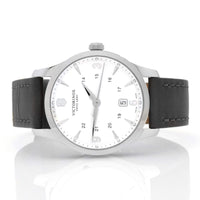 Victorinox Swiss Army Men's Watch - Alliance Silver Tone Dial Black Strap | 249034 ,