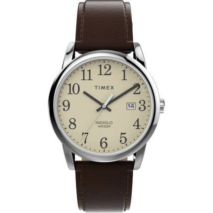 Timex Men's Watch - Easy Reader Quartz Brown Adjustable Leather Strap | TW2V68700 ,