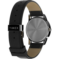 Timex Men's Watch - Easy Reader White Dial Black Genuine Leather Strap | TW2V68800 ,