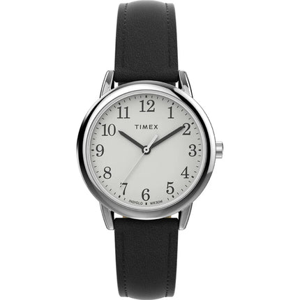 Timex Women's Watch - Easy Reader Quartz Black Adjustable Leather Strap | TW2V69100 ,
