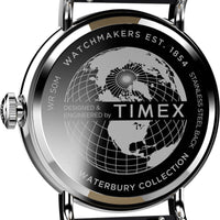 Timex Men's Watch - The Waterbury Quartz Black Dial Leather Strap | TW2W20200 ,