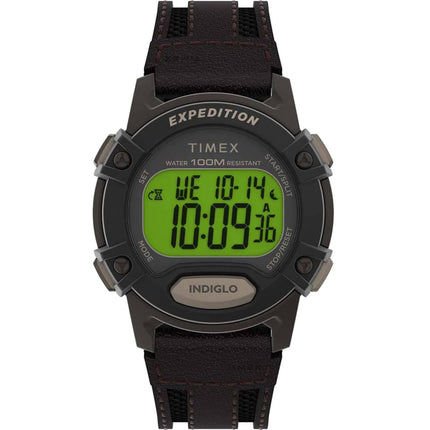 Timex Men's Watch - Expedition Digital Dial Grey Resin Case Black Strap | TW4B24500 ,