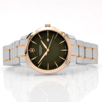 Victorinox Swiss Army Men's Watch - Alliance Green Dial Two Tone Bracelet | 241913 ,