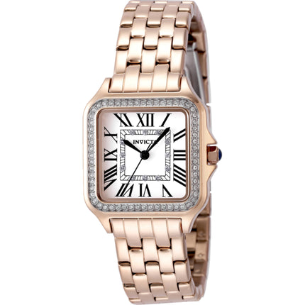 Invicta Women's Watch - Angel Quartz Silver Dial Rose Gold Steel Bracelet | 48997 ,