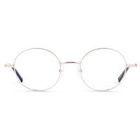 1880 Morel Unisex Eyeglasses - Rose Gold Metal Round Full Rim Frame | 60072M PP05 ,