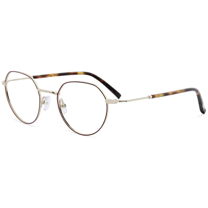 1880 Morel Unisex Eyeglasses - Brown/Gold Metal Panto Full Rim Frame | 60074M MD19 ,
