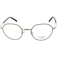 1880 Morel Unisex Eyeglasses - Black/Gold Metal Panto Full Rim Frame | 60074M ND18 ,