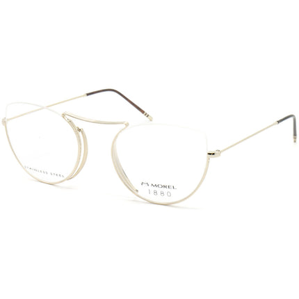 1880 Morel Women's Eyeglasses - Yellow Metal Cat Eye Half Rim Frame | 60121M DN07 ,