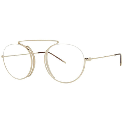 1880 Morel Women's Eyeglasses - Yellow Metal Round Shape Half Rim Frame | 60122M DM12 ,
