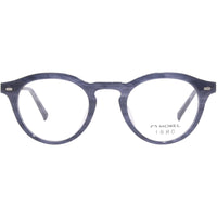 1880 Morel Men's Eyeglasses - Blue/Gold Acetate Round Full Rim Frame | 60123M BG03 ,